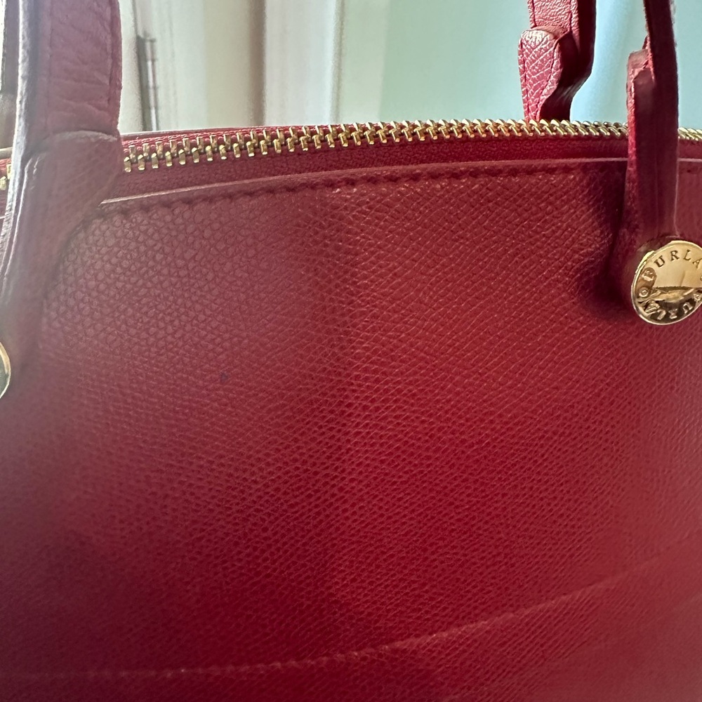 Furla Red Leather Shoulder Bag - Picture 4 of 12